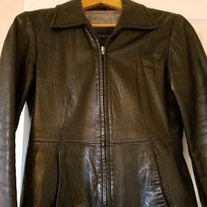 Women's Black Leather Jacket
